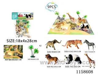 9PCS Wildlife Scene Map Set