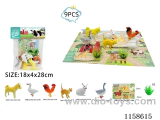9PCS Farm Animal Scene Map Set