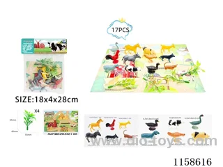 17PCS Farm Animal Scene Map Set