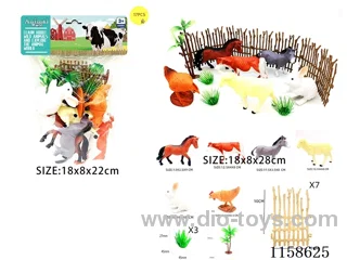 17PCS Farm Animal Scene Map Set