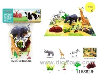 9PCS Wildlife Scene Map Set