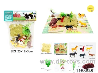 15PCS Farm Animal Scene Map Set