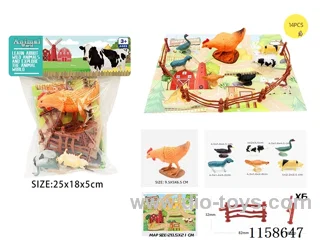 14PCS Farm Animal Scene Map Set