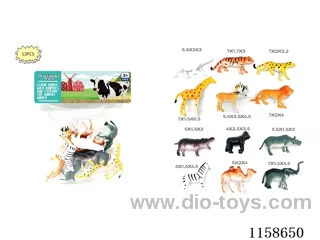12 Wild Animals Mixed Set