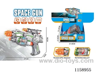 B/O gun W L/M 6PCS（Barrel telescoping function, bullet rotation function）