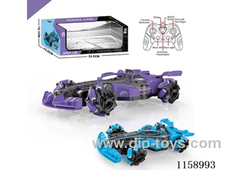 2.4G rc stunt car with spray included battery