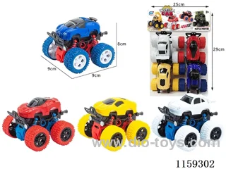 Inertia spring stunt off-road racing car 4pcs.