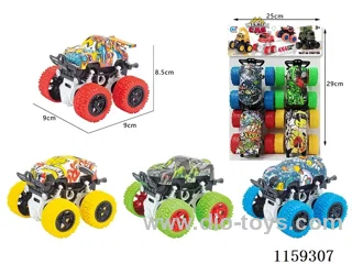 Inertia Spring Doodle Stunt Vehicle 4pcs