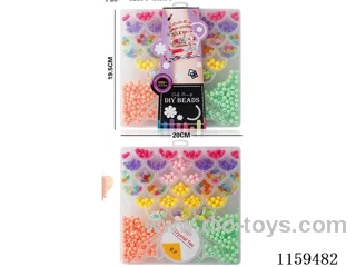 DIY Crackle Series Beads (3-colour paper card mixing)