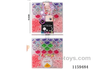 DIY white coloured beads (mixed three-colour paper card)