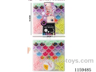 DIY letter + millet beads (three-colour paper card mix)
