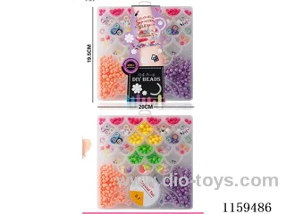 DIY large hole beads (three-colour paper card mixing)