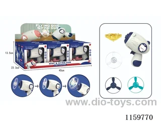 Flying Disc Gyro Gun with light(Blue)