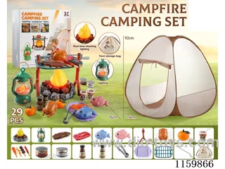 29PCS Outdoor Lights & Sounds Camping Set - Windproof Lamp 2AA, Fire 3AA (not included battery)