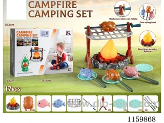 17PCS Outdoor Lights & Sounds Camping Set - Fire 3AA(not included battery)