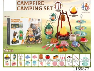 44PCS Sound Effect Lights Outdoor Camping Set, Windproof Lights 2AA,Fire Pile 3AA,(not included battery)