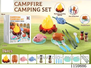 14PCS Outdoor Lights Sound Effects Camping Set - Fire 3AA(not included battery)