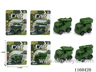 4 Pull Back Military Vehicles (1 set)