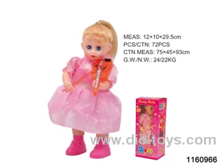 B/O violin doll in window box