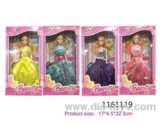 11  Inch Real Doll Plastic Elegant Dressing Princess in window box