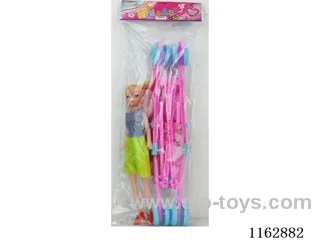 14-inch girl with a cart