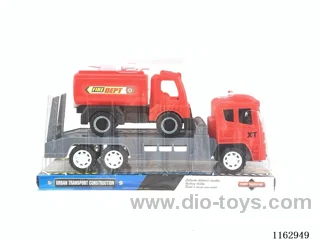 Fire inertia trailer + sliding fire water cannon truck