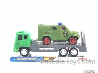 Simulation inertia trailer + military police car