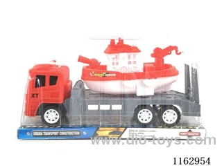Fire inertial trailer + sliding fire boat