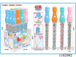 Porous three brush bubble wand