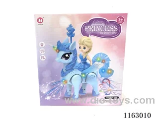 An electric unicorn sits on an ice princess