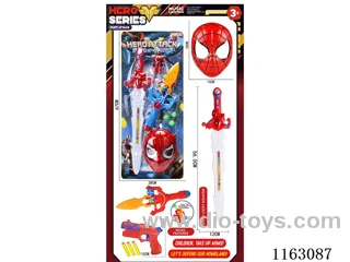 Spider-man mask weapon suit