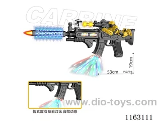 Black electric gun with bumblebee, lights, gunfire, action