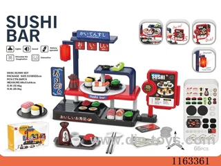Mini sushi set (with sound, light, lantern 2*AG13 button battery included, 2*AA not included for display)