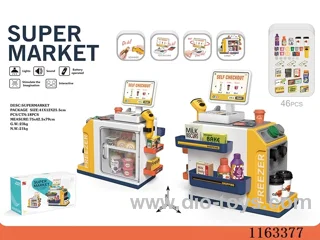 Mini supermarket station set (with light, sound, 2*AA not included, 2*AAA not included)