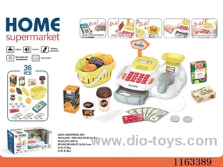 Cash register set (fruit yellow, with light, sound, 2*AA not included)