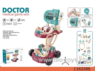 Medical cart ECG set + light + sound, new color (2*AG10+4*AG13 button battery included, 2*AA not included)