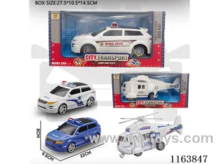 1:24 Inertia police car 2 models 3 colours mixed (without electricity)