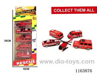 5PCS sliding fire engines