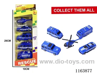 5PCS sliding police vans