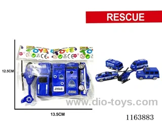 5PCS sliding police vans