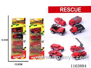4PCS sliding fire engines