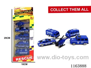 5PCS sliding police vans