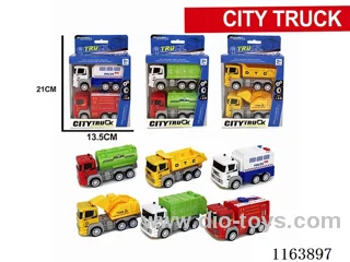 2PCS pull-back engineering truck