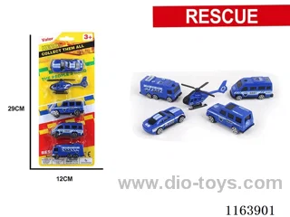 5PCS sliding police vans