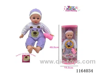 40cm soft body doll with IC include 2XAG3 baby boy