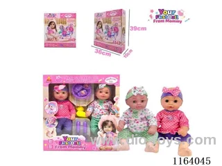 36CM full body doll can pee,drink water  TWIN