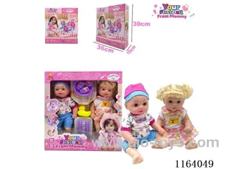 36CM full body doll can pee,drink water  TWIN