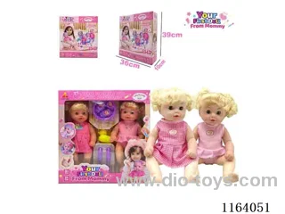36CM full body doll can pee,drink water  TWIN