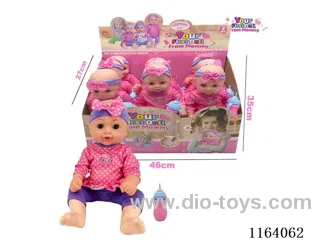 36CM funny time baby doll with accessories 9pcs in display box