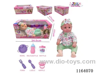 36CM full body doll can pee,drink water